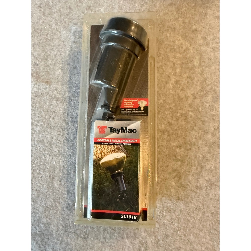 TayMac SL101B Portable Metal Spikelight Outdoor Weatherproof Landscape Light NWT